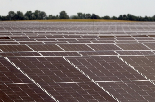 Átadták a legnagyobb hazai egybefüggő napelemparkot
