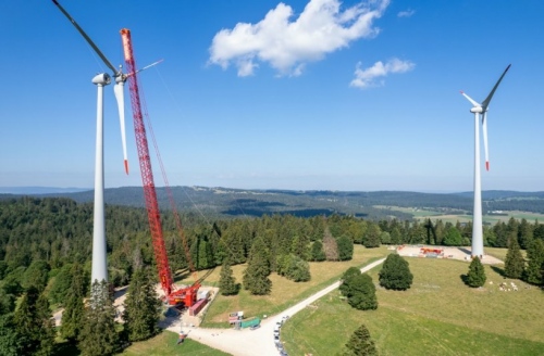 Liebherr darukkal épül a második svájci szélerőműfarm